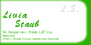 livia staub business card